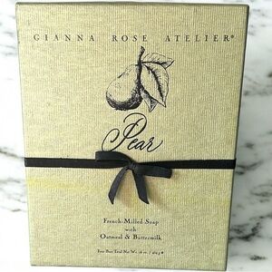 Pear French-Milled Soap with Oatmeal and Buttermilk x 4 Bars